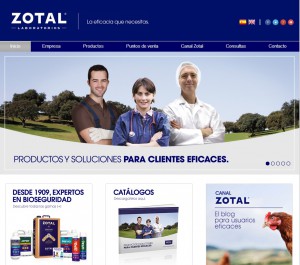 Web de Zotal Laboratorios