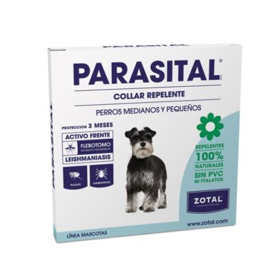 Collar antiparasitario para perros medianos y pequeños